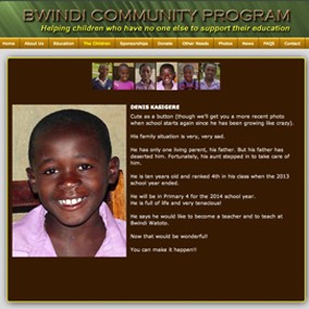 Bwindi Community Program-Charity/Non-Profit Website	